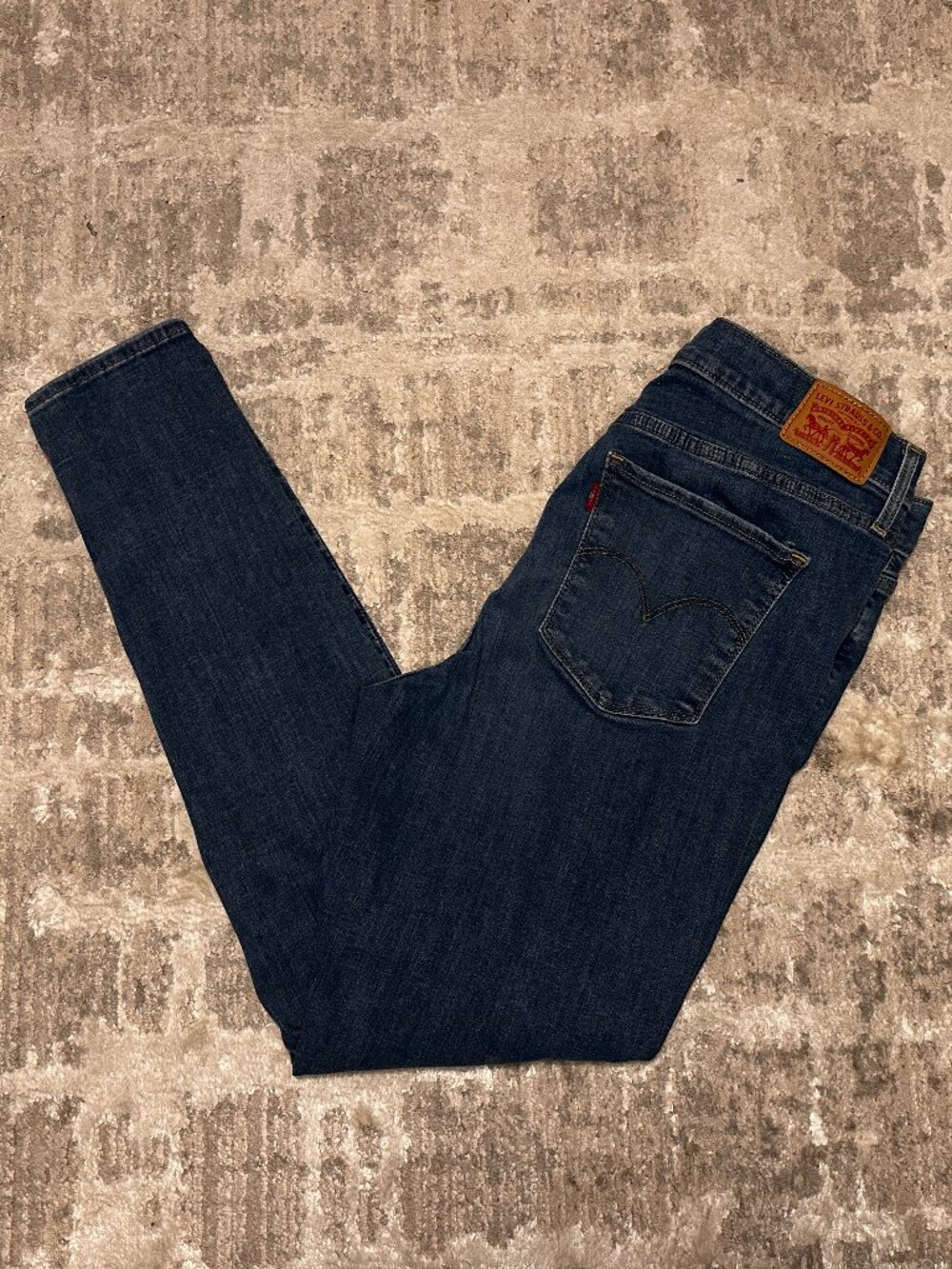 Women's Levi's 720 High Rise Super Skinny Distressed Stretch Jeans Size 32 X 30